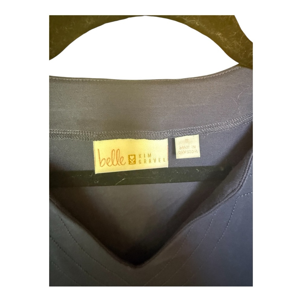 Belle by Kim Gravel Deep Blue V-Neck Tunic - Picture 3 of 7